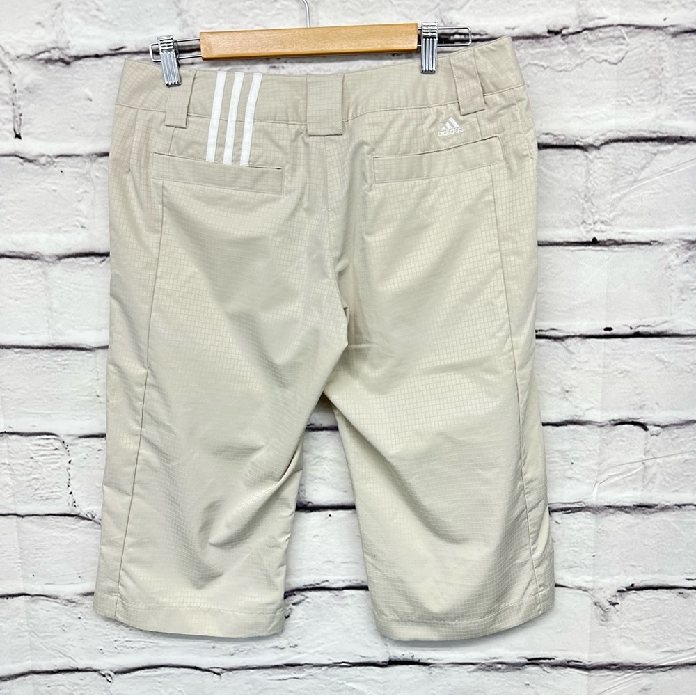 ADIDAS Capris Size 8 Climalite Pockets zipper belt loops lightweight - Picture 6 of 12